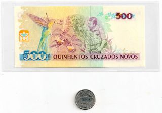 Brazil Nd (1990) 500 Cruzeiros On 500 Cruzeiros Plus Bonus Coin 1994 10 Cr photo
