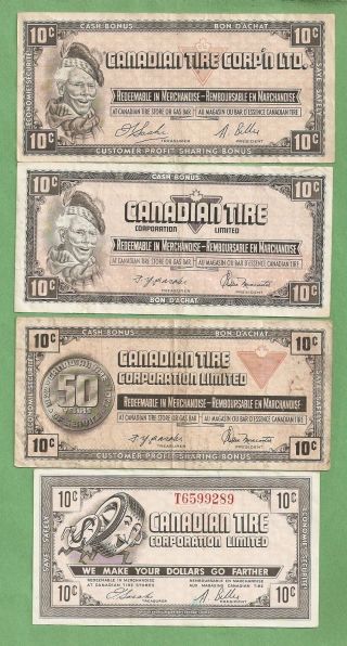 Canada Canadian Tire Store Coupon T38 Vg,  T65 Vf,  Cm48 Fine,  C80 Vg - F photo