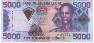 Sierra Leone 5000 Leones 2006 Pick 27 Unc photo