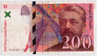 France 200 Francs Banknote 1997 F / Vf.  200 Francs - 30 Eur photo