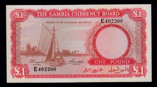 Gambia 1 Pound (1965 - 70) Pick 2 Au - Unc. photo