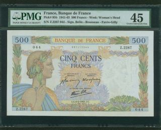 France 1941 500 Francs Banknote Pmg Certified 