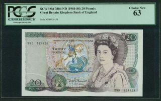 Great Britain / Bank Of England £20 Nd (1984 - 88),  Pmg Certified Choice - 63 photo