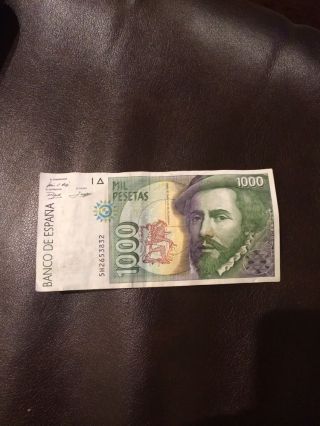 1000 Mil Pesetas (spain Currency) photo