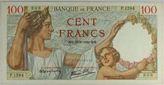 France / Banque De France - 100 Francs,  (1939 - 42).  P94 (do145) photo