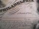 1858 City Philadelphia Loan Tax Bond Certificate $1500 6% 6 Vigs 2 Thumbs Stocks & Bonds, Scripophily photo 9
