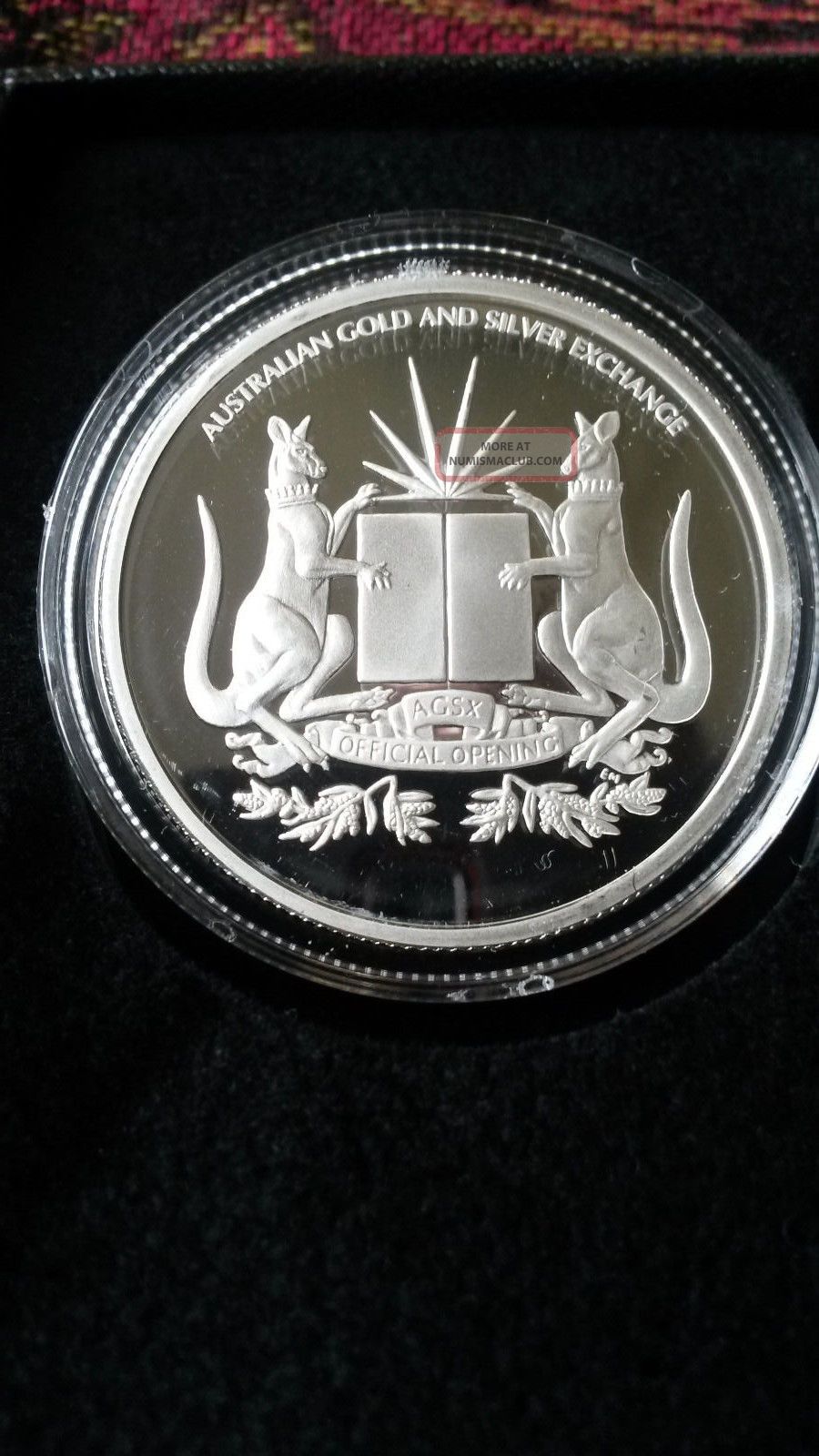 Kangaroos Agsx 1oz Silver Proof - Like Commemorative Bullion Coin Coa/box Silver photo