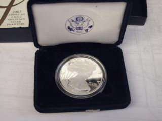 2007 American Silver Eagle Proof Coin,  1 Oz. .  999 Fine Silver photo