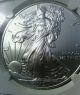 2012 - W $1 1oz Silver Eagle Burnished Ngc Ms70 Early Releases Key Date Low Pop Silver photo 1
