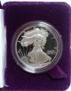 1989 Silver American Eagle One Dollar Proof Coin W/ Box & Silver photo 1