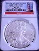 2011 (s) Ms 70 Ngc Early Release Golden Gate Bridge American Silver Eagle Perfect Silver photo 2
