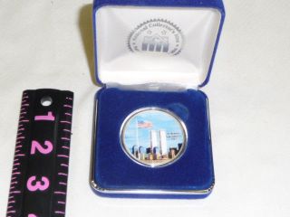 One 2001 Colored/painted World Trade Center Silver Eagle - Bu.  999 Silver photo