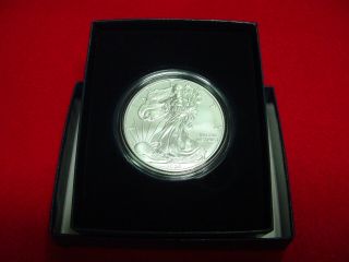 2008 - W Burnished Uncirculated Silver Eagle With Coin photo