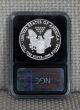 2008 - W Pf70 Ucam American Silver Eagle Ase Ngc (black Slab) - - S&h Silver photo 1