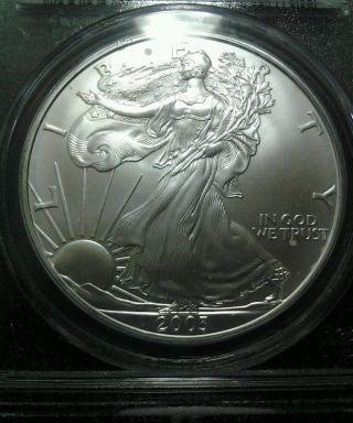 2003 1 Oz.  999 Fine Silver American Eagle Ms - 69 Pcgs Coin And Year photo