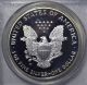 2002 - W American Eagle Silver Dollar Pr69 Dcam Pcgs Proof 69 Deep Cameo Silver photo 3