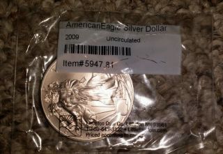 2009 U.  S.  American Eagle Silver Dollar Uncirculated Still In photo