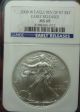 2008 W American Silver Eagle Reverse 2007 Error Early Release Rare Ngc Ms69 Silver photo 1