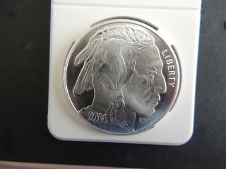 Bu 2014 American Buffalo Silver Dollar.  999 Troy Oz Silver photo