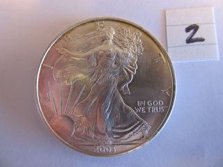 2003 Us Silver Eagle,  1 Oz. .  999 Silver Coin photo