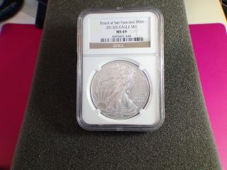 2103 San Fransisco Silver American Eagle Graded Near Perfect Ms 69 By Ngc photo