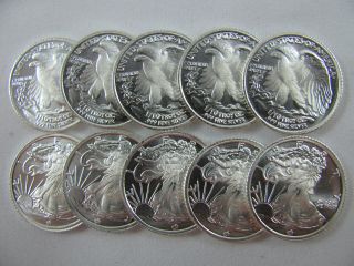 20 X 1/10 Tenth Oz Silver Walking Liberty American Eagle 3.  11 G Grams.  999 photo