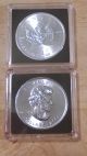 2014 Canadian Maple Leaf 1 Oz Siver.  9999 Elizabeth Ii 5 Dollar Coin Silver photo 4