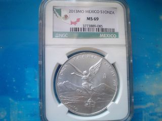 2013 Mexico Angel De La Libertad Silver 1oz Coin.  Hard To Get Label photo