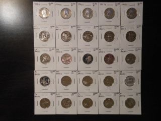 25 Silver Proof Quarters In,  All Different - 30314a photo