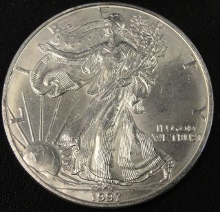 1997 American Silver Eagle Bullion Coin Key Date Investment Grade 1 Oz Silver photo