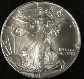 1994 American Silver Eagle Bullion Coin Key Date Uncirculated Nr photo