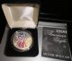 Coin,  American Eagle Silver Dollar 1999 With Case Painted Encased Silver photo 2