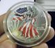 1999 Painted Uncirculated American $1.  999 1 Oz Silver Eagle U.  S.  Coin With C.  O.  A Silver photo 5