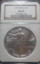 2002 Silver Eagle Ngc Ms69 Mby814 Silver photo 2