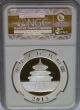 Ngc Registry 2013 China Panda 1 Oz Silver 10 ¥ Yuan Coin Ms70 Early Releases Map China photo 1