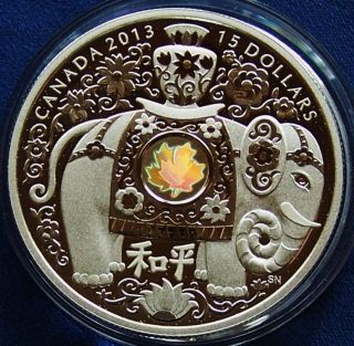 2013 Canada $15 Coin - Hologram Maple Of Peace - Rcm Proof - 99.  99% Puresilver photo