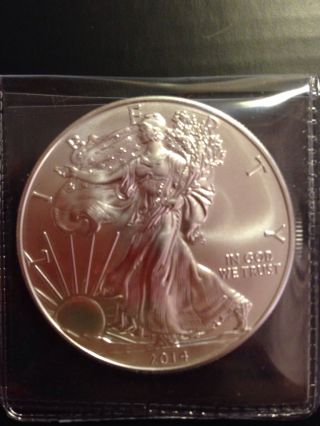 2014 American Eagle 1 Oz Ounce Silver Uncirculated Coin photo