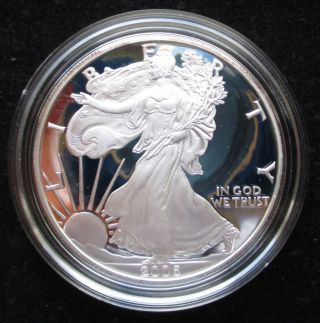 2006 - W $1 Proof Silver American Eagle One Ounce Coin (w/box &) photo