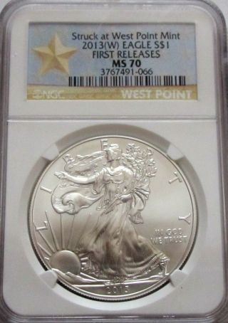 2013 W Ngc Ms - 70 First Releases American Silver Eagle photo