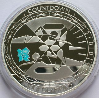 2009 Great Britain Silver Proof £5 Crown Countdown To 2012 London Olympics photo