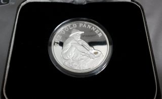 ' The Gold Panner ' - 1 Oz Silver Proof Strike - Northwest Territorial 29002 photo