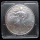 2002 Silver American Eagle One Dollar 1 Oz.  Uncirculated Silver photo 2