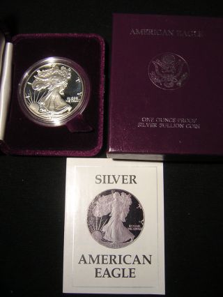 1987 - S 1 Ounce Proof American Eagle And C.  O.  A. photo