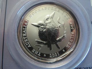 2001 Australian Kookaburra,  1 Oz Silver, .  999 Fine,  Package photo