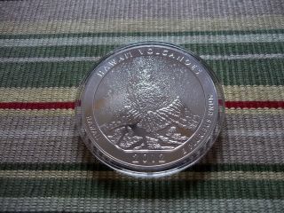 2012 5oz Hawaii Volcanoes Silver Bullion Coin - America The Atb Airtite3 photo
