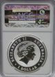 Ngc Registry 2014 P Australia Silver Kookaburra $1 Ms70 Perfect Early Releases Australia photo 1