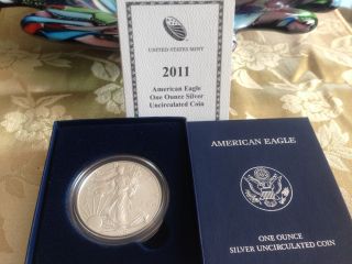 2011 Burnished Silver American Eagle - 1oz Silver Uncirculated And photo