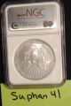 2006 W Burnished Silver Eagle Ngc Ms70 1st Burnished Rare Key Date Top Grade Silver photo 1