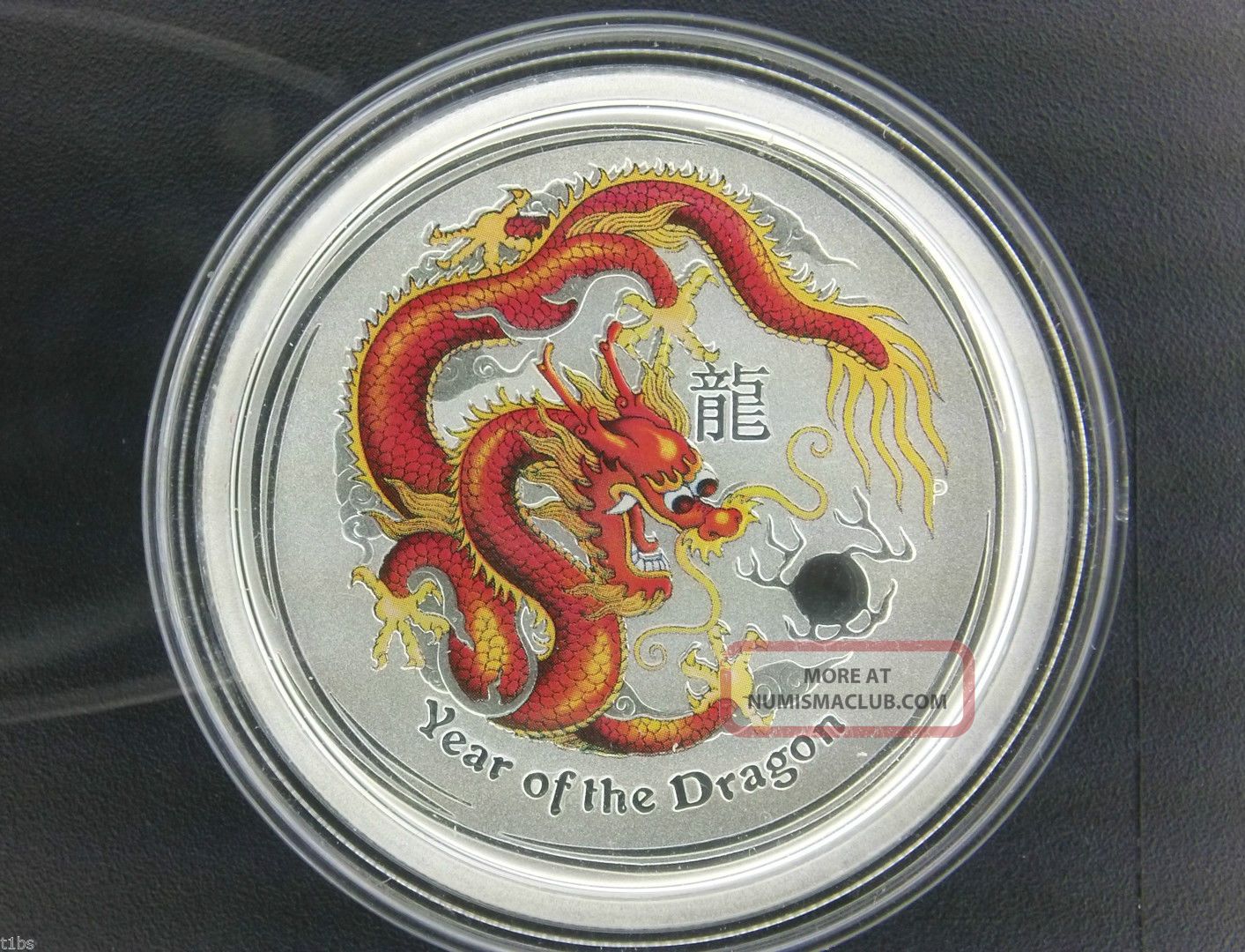 2012 $0.  50 Australia Lunar Series Ii Year Of Dragon 1/2.  999 Silver Color Coin Australia photo
