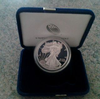 2014 - W (proof) Silver American Eagle (w/box &) From West Point photo